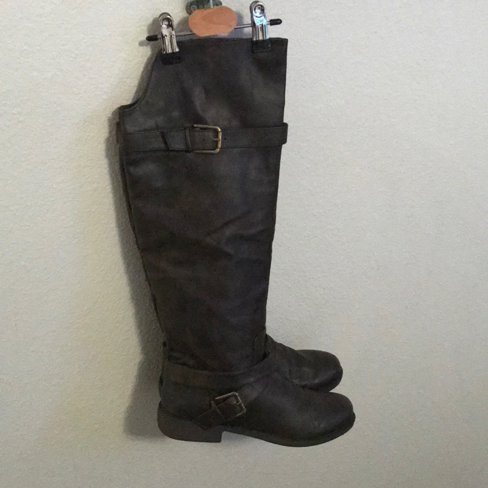 Brown over the knee boots